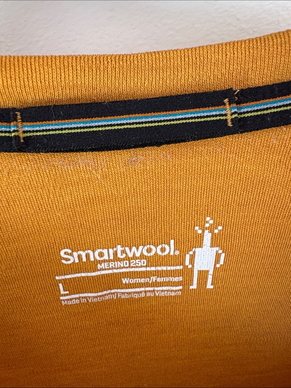 Smartwool merino 250 Long Sleeve Crew Shirt - Mustard Yellow - Picture 2 of 7